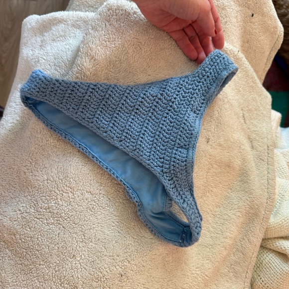 Blue Crochet Bikini Top - Picture 7 of 7